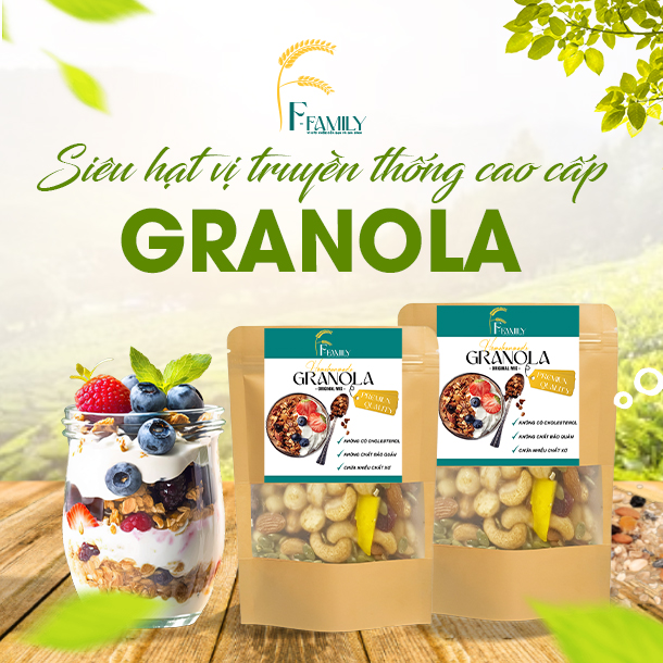 NGŨ CỐC GRANOLA CAO CẤP VỊ TRUYỀN THỐNG 500GR